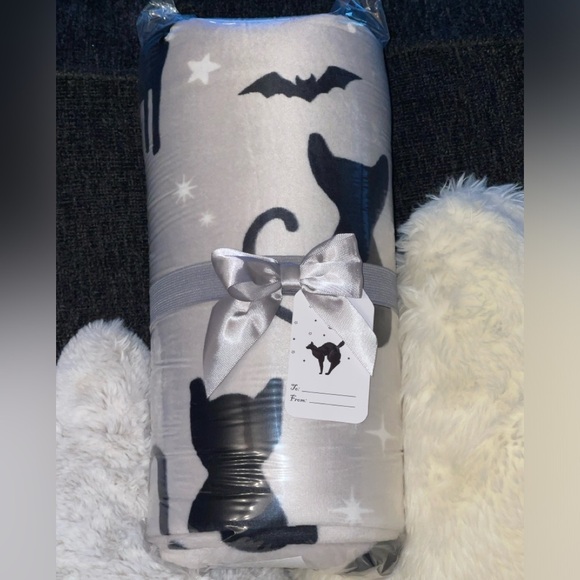 HAY & HARVEST Halloween & Harvest Printed 60x80 Throw (Cats) - Picture 5 of 7